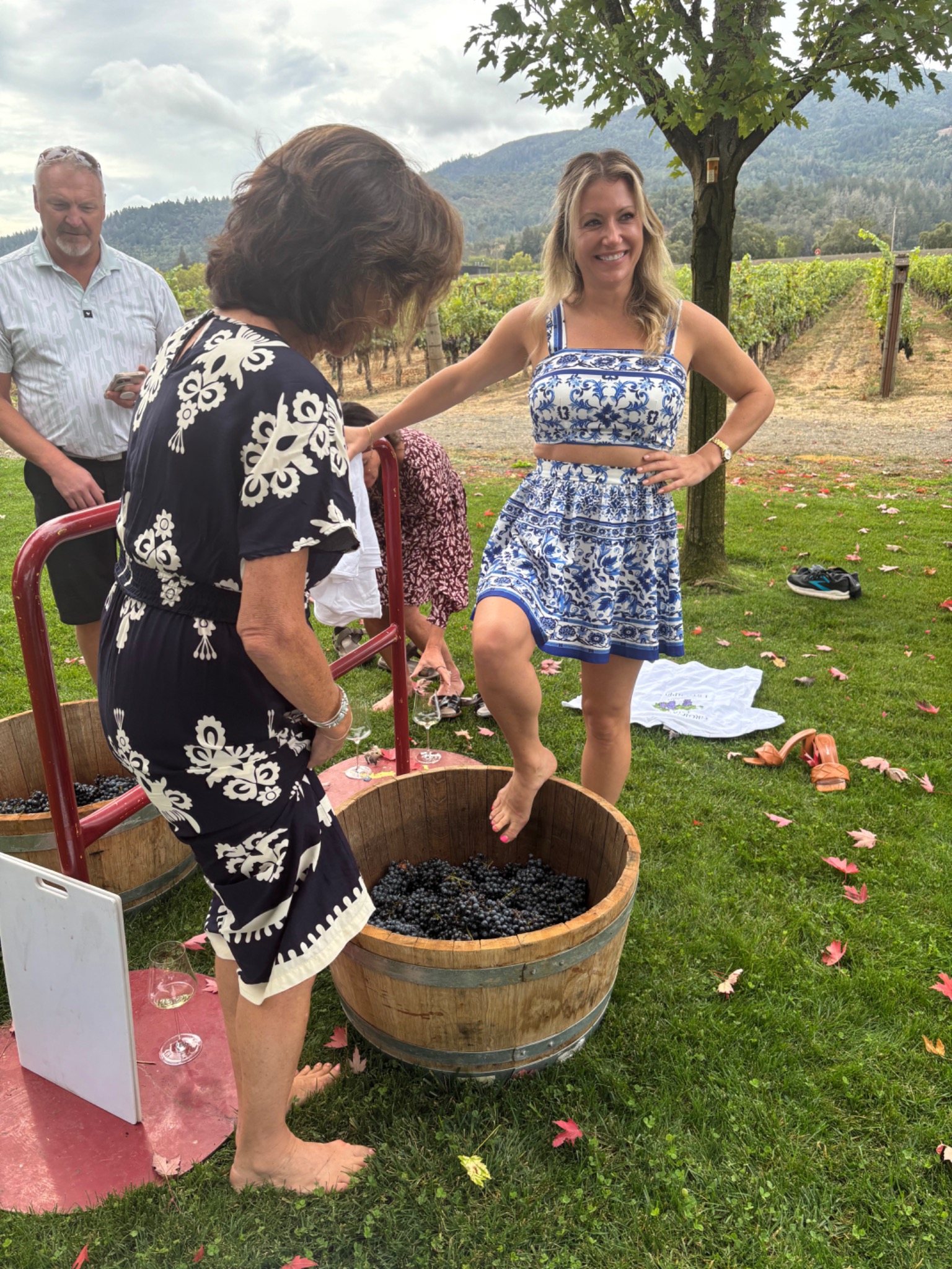 DRIVE team grape-stomping moment